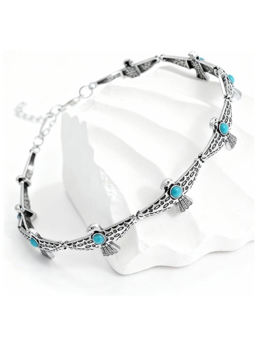 Anthropologie Jewelry - Silver Thunderbird Choker Necklace